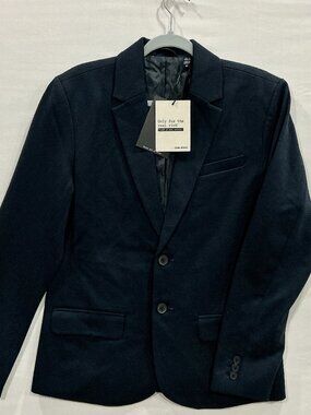 NWT Blend BHLangford Men's Dark Navy Knit Blazer Coat Size 48 Euro (US 38S/38R)